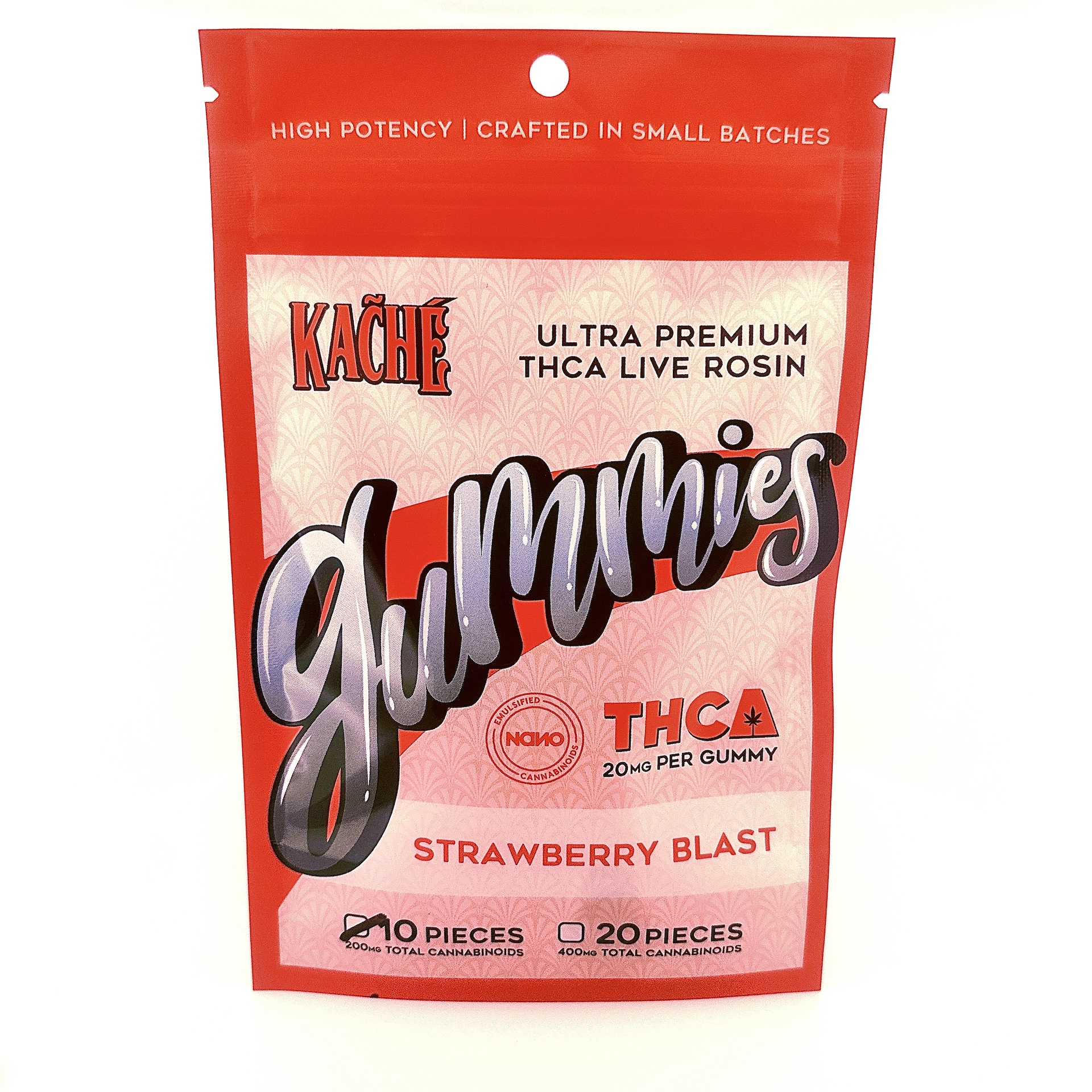 Live Rosin Gummies | THCa / 10 Count / 200mg / Strawberry